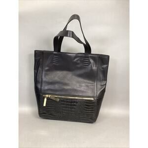 Claudia Ciuti Large Black Leather Shoulder Bag